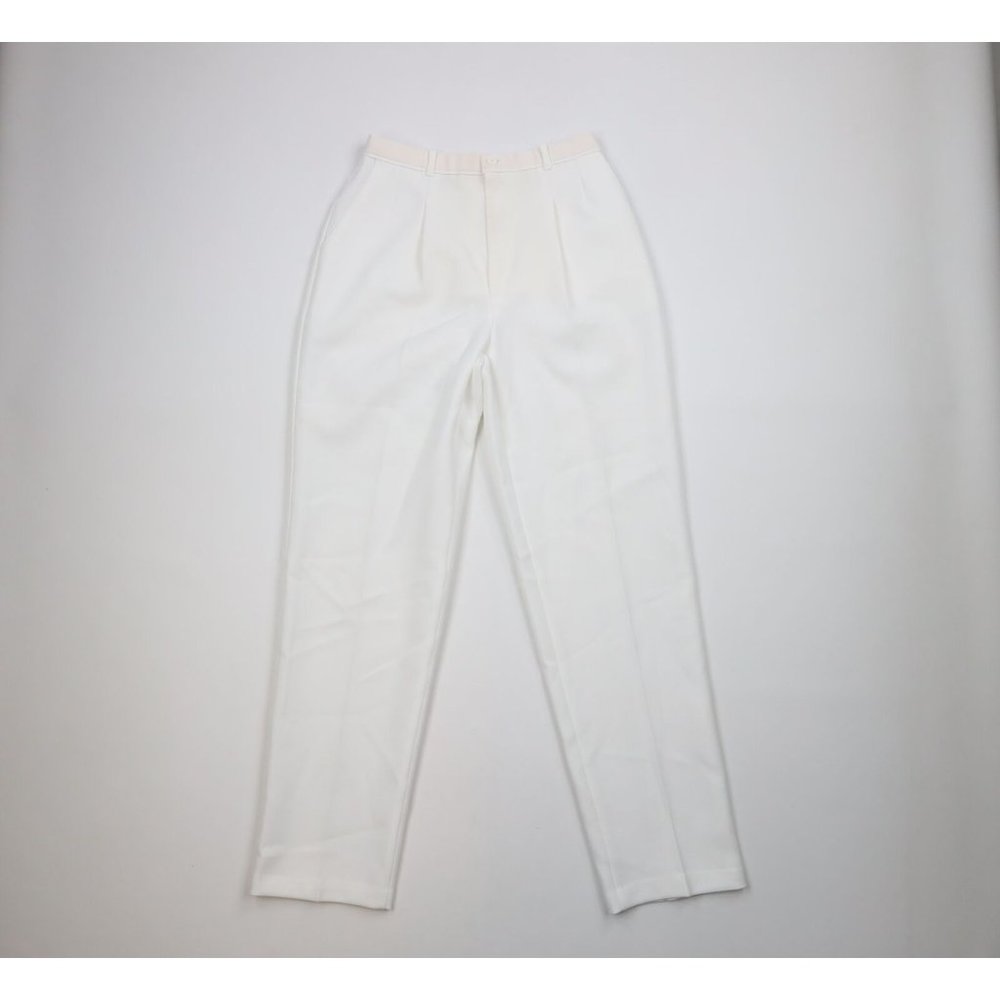 Vintage 70s Levis Womens Size 12 Blank Knit Straight Leg Chino Pants White USA
